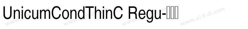 UnicumCondThinC Regu字体转换
